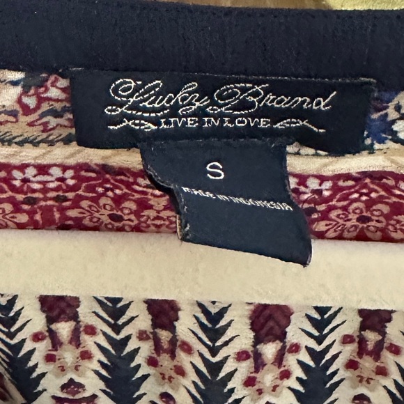 Lucky Multi-colored semi sheer Boho Blouse - Picture 5 of 6